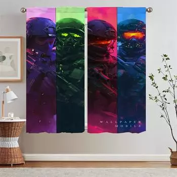 Cos Пиратские шторы для спальни, затемняющие шторы для гостиной, таможенная бесплатная доставка, товары, подхваты для штор из бисера, оконные шторы, домашняя страница W50xH70cmx2pcs-CL