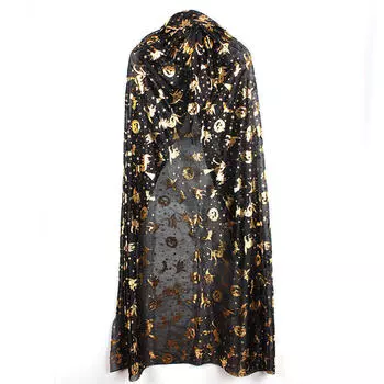 Cos Плащ Пальто Викка Халат Накидка Шаль Хэллоуин Ведьма Вечеринка + Набор Шляп серебряный