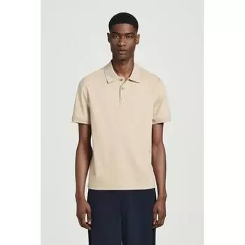 COS Рубашка поло из мерсеризованного хлопка Японии dark beige/S