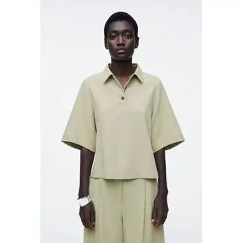 COS Рубашка поло свободного кроя Japan light green/XS