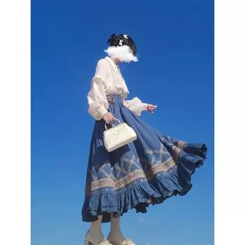 Cos Sweet Elegance Miss Lolita Clothing Skirt Suit Lolita Dress Christmas Cosplay Tops [high quality]] M