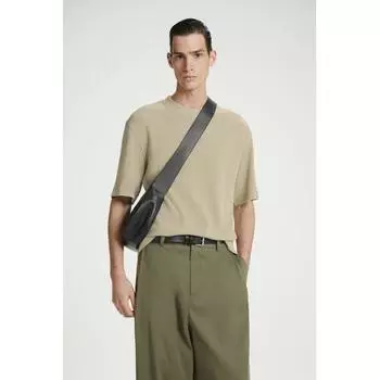 COS Свободная футболка из джерси с вафельным узором Japan Stone/XS