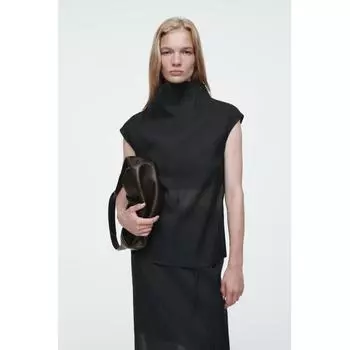 COS Япония Прозрачный топ без рукавов carbon/32P