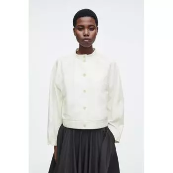 COS Японская куртка-бомбер свободного покроя из хлопка white/32