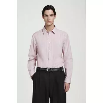 COS Японская полосатая хлопковая рубашка pink/stripe/XS