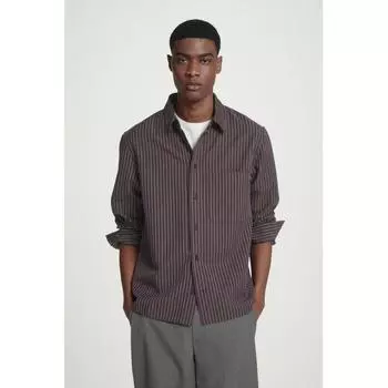 COS Японская рубашка свободного покроя из твила brownstripe/L