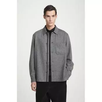 COS Японская шерстяная верхняя рубашка gray/XS