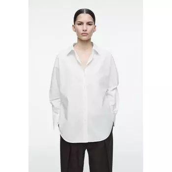 COS Японская свободная хлопковая рубашка white/32