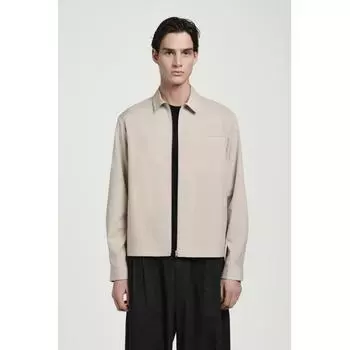 COS Японская твиловая рубашка на молнии beige/S