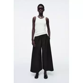 COS Японские брюки-кюлоты из сирсакера Black/32