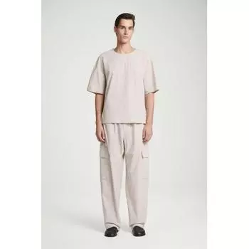 COS Японские хлопковые брюки-карго с поясом Stone/46