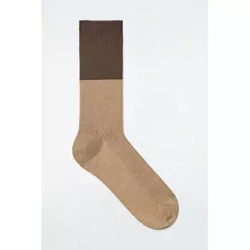 COS Японские хлопковые носки с цветными блоками chocolate/sandwich/36/38