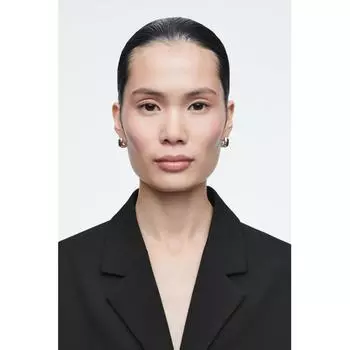 COS Японские мини-серьги-кольца с толстыми бусинами Silver/NOSIZE