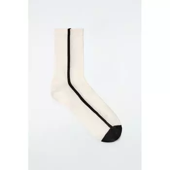 COS Японские полосатые хлопковые носки white/black/stripe/36/38