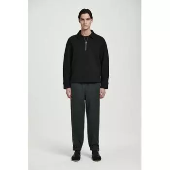 COS Японские зауженные брюки с резинкой dark green/44