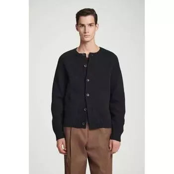 COS Японский шерстяной кардиган с круглым вырезом Black/XL
