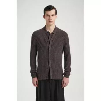 COS Японский шерстяной кардиган в крапчатую клетку chocolates/XS