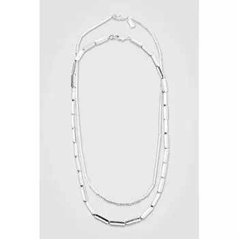 COS Японское двойное цепочное ожерелье Silver/NOSIZE