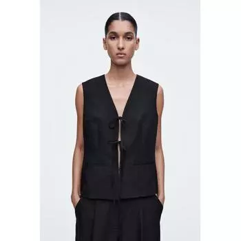 COS Жилет с завязками спереди в Японии navy/34