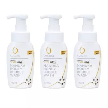 Cosana Manuka and oligo пена для умывания лица 200 мл x 3 флакона набор Очищающая пена для лица Пена для умывания Очищающее средство для лица Манука медовая комбинация MGO400+