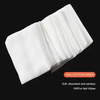 COSCELIA 100 шт. салфетки для чистки ногтей, хлопковые салфетки для ногтей, маникюра, педикюра, безворсовые салфетки, инструмент для чистки бумажных подушечек