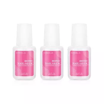 COSCELIA 10 г 3 шт. быстросохнущий клей для ногтей для накладных ногтей блестящий акриловый клей для украшения ногтей со стразами клейкий инструмент для ухода за ногтями