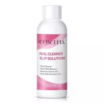 COSCELIA 120 мл Жидкость для скольжения ногтей Поли-гель для ногтей УФ-гель Быстрое наращивание ногтей Маникюрные инструменты Очищающее средство для поверхности ногтей Плюс чистящая жидкость