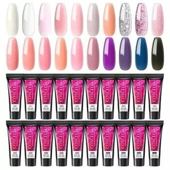 COSCELIA 15 мл Полигель для наращивания ногтей Soak Off Гель-лак для ногтей УФ-гель для наращивания ногтей Набор для дизайна ногтей