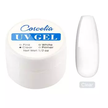 COSCELIA 1 бутылка Прозрачный УФ-гель для ногтей Розово-белый желейный гель-лак для ногтей Soak Off UV LED Gel Продлевающие маникюрные инструменты UV Builder Extension Gel Nail Art