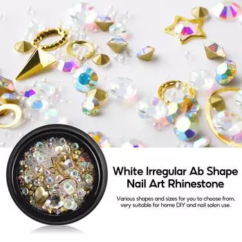 COSCELIA 1 коробка/сумка, стразы для ногтей, 3D блестящие драгоценные камни, хрустальные камни для ногтей, разные размеры, разноцветные бриллианты, блестящие украшения для ногтей, гель-лак, инструменты для дизайна ногтей