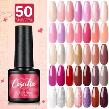 COSCELIA 1 шт. 7 мл Гель-лак для ногтей Принадлежности для ногтей Полуперманентный гель-лак для ногтей Дизайн ногтей Маникюр Soak Off LED УФ-гель лаки для ногтей