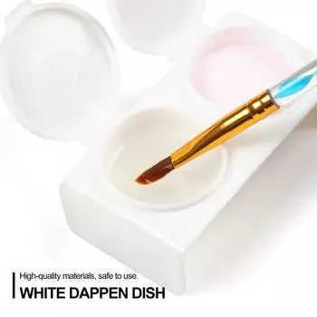 COSCELIA, 1 шт., набор для акриловых ногтей Dappen Dish, двойная чашка для хрустальной пудры, контейнер для акриловой жидкости, наращивание ногтей, акриловый набор, инструменты для маникюра для дизайна ногтей