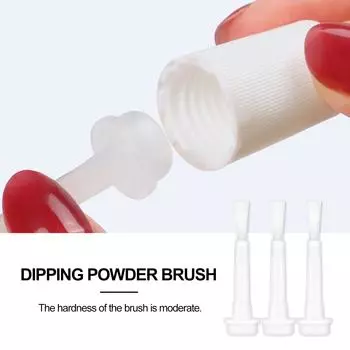 COSCELIA 3 шт., кисть для погружной пудры для системы погружной пудры для ногтей, сменная головка щетки, инструмент для дизайна ногтей для базового верхнего слоя, активатор, погружная кисть
