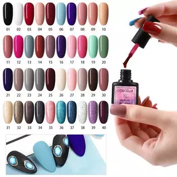 COSCELIA 40 цветов чистый гель-лак для ногтей 8 мл лак для ногтей Soak Off УФ-гель полуперманентный лак для ногтей лак для дизайна ногтей Маникюр долговечный гель для ногтей