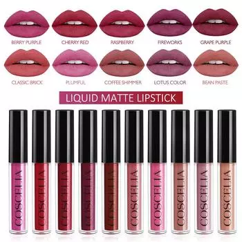 COSCELIA 4 шт. набор губной помады долговечная водостойкая матовая мини-губа водостойкая женская косметика для губ