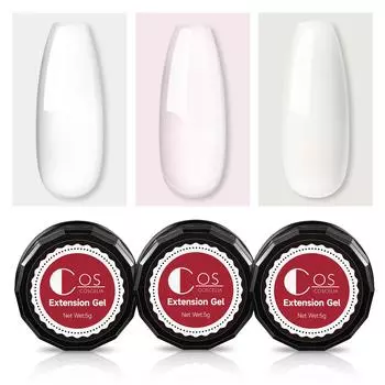 COSCELIA 5 мл гель для наращивания ногтей, желейный гель-лак, замачиваемый УФ-светодиодный гель для ногтей, наращивание скульптуры, дизайн ногтей, прозрачный розовый, белый цвет, полигель для ногтей
