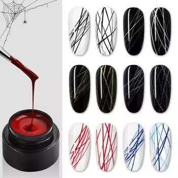 COSCELIA 5 мл гель-лак для рисования 6 цветов гель-лак для ногтей «паук» живопись креативный дизайн ногтей замачиваемый УФ-лак для рисования эластичный точечный гель