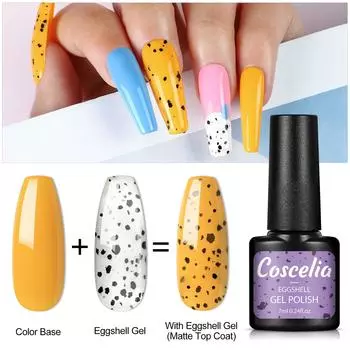 COSCELIA 7 мл гель-лак для ногтей с эффектом яичной скорлупы, гель-лак для дизайна ногтей, набор «сделай сам», маникюрные инструменты для ногтей, прозрачный УФ-гель-лак для дизайна ногтей, стойкое покрытие
