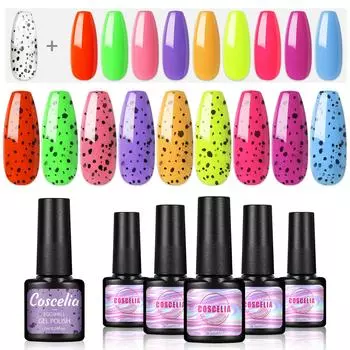 COSCELIA 7 мл гель-лак для ногтей, маникюрный набор для ногтей, гель-лак из яичной скорлупы, лак для дизайна ногтей, замачиваемый УФ-гель-лак, набор полуперманентных гель-лаков, набор инструментов для ногтей