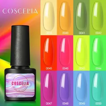 COSCELIA 7 мл гель-лак для ногтей, гель для штамповки ногтей, инструмент для дизайна ногтей, замачиваемый УФ-гель для штампов для ногтей, маникюрный гель