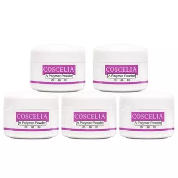 COSCELIA акриловая пудра 5 шт. прозрачная акриловая пудра для ногтей акриловая пудра для ногтей кристально чистый гель для ногтей пыль наращивание ногтей профессиональная пудра для ногтей
