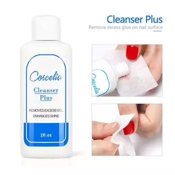 COSCELIA Cleanser Plus удаляет излишки геля для улучшения блеска, средство для снятия липкости лака для ногтей, средство для удаления УФ-геля, жидкость для снятия липкости, жидкость для дизайна ногтей