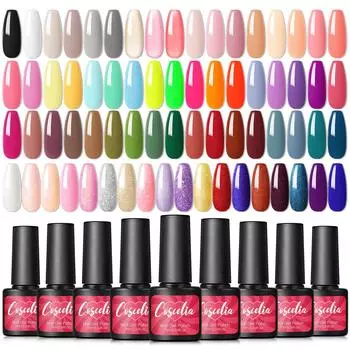 Coscelia Gel Nail Polish 7ML French Nail Polish Shine Long Lasting Semi Permanent Nail Art Design Soak Off LED UV Gel for Nail Art Enthusiasts