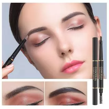 COSCELIA Карандаш для бровей Натуральный водостойкий вращающийся автоматический карандаш для глаз Карандаш для бровей с кистью Красота косметический инструмент