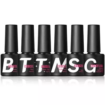 Coscelia Manicure Kits Long-Lasting No Wipe Base Matt Top Coat and Base Coat U V LED for Nail Art Design Gift Kit Suitable for Beginners