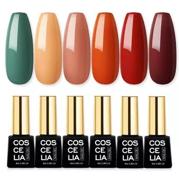 COSCELIA Маникюрный набор 8 мл Гель-лак для ногтей Лак для дизайна ногтей Полуперманентный замачиваемый УФ-гель для ногтей DIY Дизайн Нужна лампа