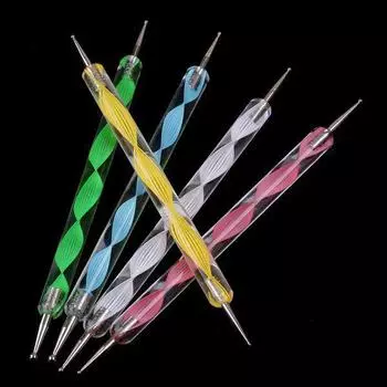 COSCELIA Nail Art Dotting Pen Professional 2 Way Pen для ногтей Dotting для страз Инструменты для украшения маникюра УФ-гель для ногтей Ручка для рисования