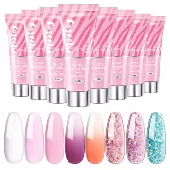 COSCELIA Полигель для наращивания ногтей, гель для быстрого наращивания, УФ-светодиодная лампа, кристаллический УФ-гель, замачиваемый гель-лак, акриловый лак для дизайна ногтей для наращивания ногтей