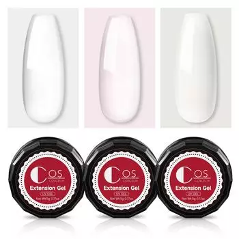 COSCELIA Розовый Белый Прозрачный УФ-гель Полуперманентный гель-лак для ногтей Инструменты для дизайна ногтей Верхнее покрытие для ногтей Комплект гель-лака Stick Стразы Набор для дизайна ногтей