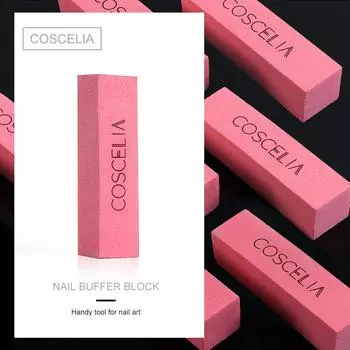 COSCELIA шлифовальная пилка для дизайна ногтей, буферный блок, шлифовальная пилка, 4 стороны, полировщик для ногтей, маникюр